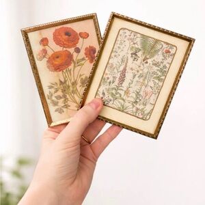 Vintage Floral Framed Art Set